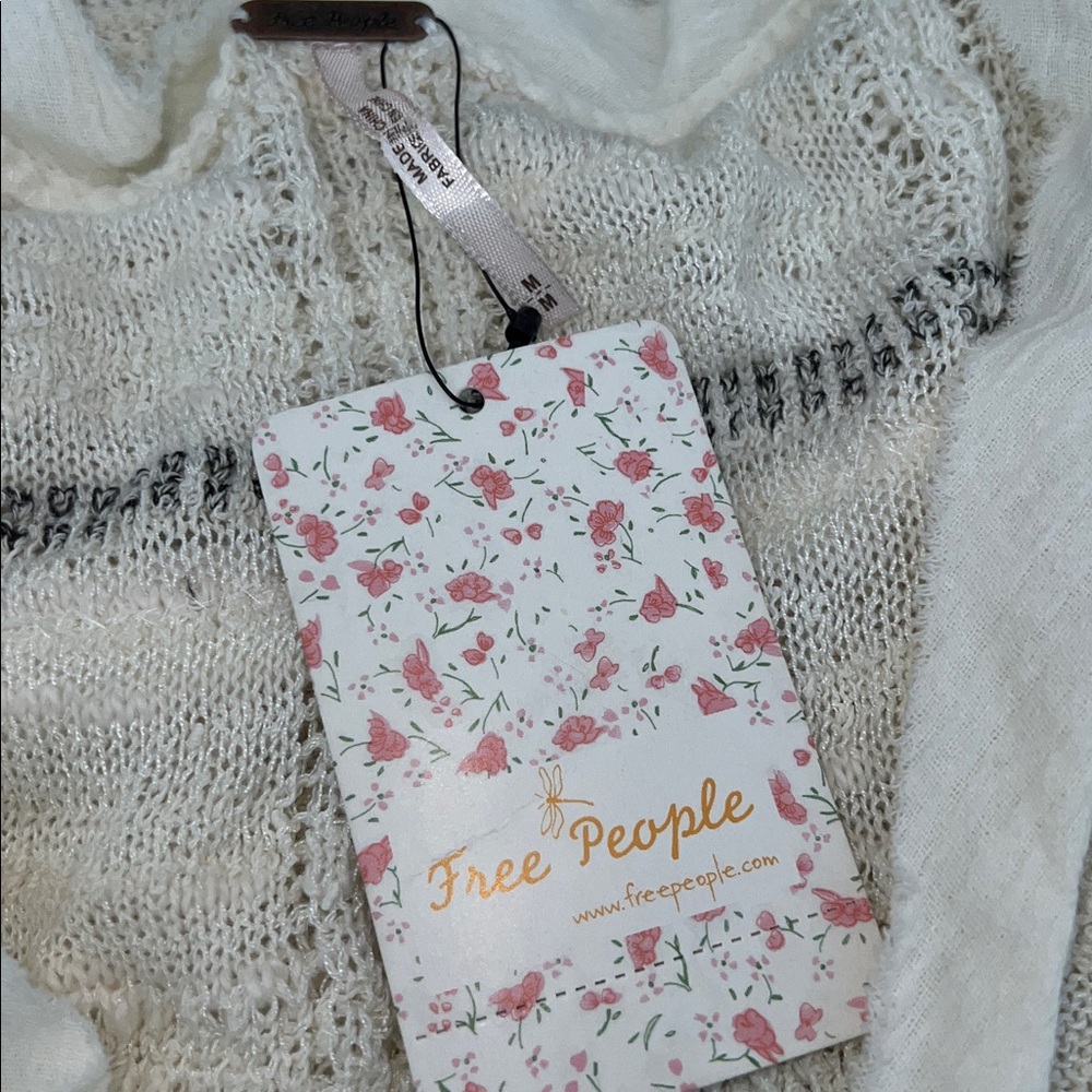 Free People Whispering Winds Grid Knit Kaftan - Picture 5 of 9